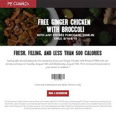 P F Changs Coupons Shopping Deals Eating Light Chicken Broccoli 500 Calories