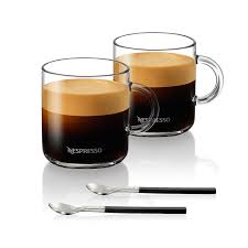 2 pair nespresso glass collection clear demitasse espresso coffee mug cups set/4. Kaffee Accessoires Nespresso