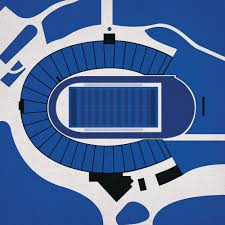 Wallace Wade Stadium Map Art