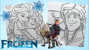 Another beautiful disney frozen coloring sheet. Coloring Pages Frozen Kristoff Elsa And Anna For Kids Preschool Youtube