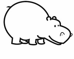 Kostenlose Malvorlage Tiere Nilpferd Zum Ausmalen