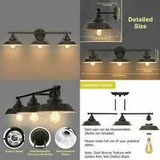Glamorous bathroom vanity light fixtures. Bathroom Vanity Light Wall Fixture Rustic Farmhouse Decor Oil Rubbed Bronze Wall Fixtures Home Garden