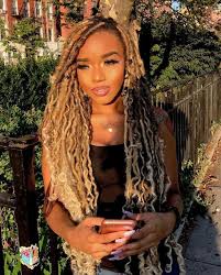 Faux Locs Hair Black And Blonde Follow Cali Yatta For More Faux Locs Blonde Faux Locs Hairstyles Blonde Braids