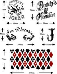 Most harley quinn tattoos are watercolor ink based since the character is often seen with colorful detailing such as blue and pink hair. Harley Quinn Suicide Squad Set 5 Tattoos Ebay