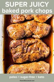 Reduce heat to medium, cover and cook 8 to 12 minutes or until pork is no longer pink and meat thermometer inserted in center reads 145°f. Juicy Baked Pork Chops Super Easy Recipe The Endless Meal