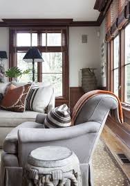 Color Palette Analysis Gray Paired W A Wood Tone Does It Work Designed Farm House Living Room Living Room Paint Dark Wood Trim