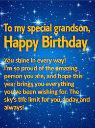 To a grandson that acts so different, looks so different, talks differently. To My Special Grandson Happy Birthday Wishes Card Birthday Greeting Cards By Davia Grandson Birthday Wishes Birthday Wishes Messages Happy Birthday Wishes Cards