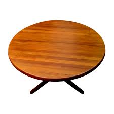 35 1/4 d x 35 1/4 w x 19 5/8 high. Danish Solid Teak Round Coffee Table 1970s Mid Century