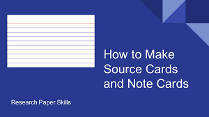 Create small cards with questions on the front, answers on the back. How To Make Source Cards And Note Cards Ppt Video Online Download