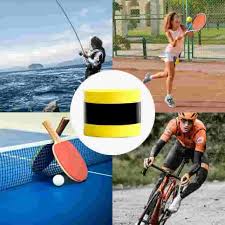RKZDSR Grip Tape for Rackets & Fishing Rods - 5 Rolls Non-Slip,  Sweat-Absorbing, Durable Polyurethane Handle Wrap in Yellow, Blue, Black,  Red, Purple