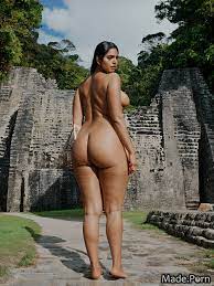 Porn image of big ass Mayan Ruins of Tikal, Guatemala tall guatemalan woman  pawg standing created by AI