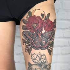 Kelsey Ellis On Instagram Another Canadian Species Tattoo For Victoria Prickly Pear Flowers Dogwood And A Cecropia Mo Tattoos Moth Tattoo Body Art Tattoos