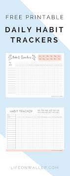 In fact, using free printable habit tracker pdf sheets on a daily basis helped me: Daily Habit Tracker Free Printables Cassie Scroggins Habit Tracker Bullet Journal Habit Tracker Printable Tracker Free