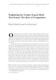 Explaining the Gender Gap in Math Test Scores: The Role of Competition