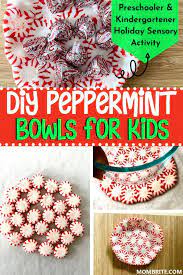 Diy Peppermint Bowls Science Experiment Peppermint Mess Free Painting Peppermint Candy Bowl