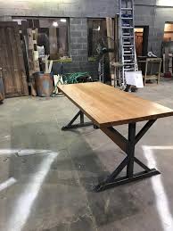 6ft Long Custom Beautiful Cherry Wood Desk With Steel Base Cherry Wood Desk Solid Wood Table Tops Wood Desk