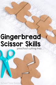 In many versions, the gingerbread man is afraid to cross the river for fear that if he does, he will get wet and melt! Gingerbread Man Preschool Cutting Practice School Time Snippets