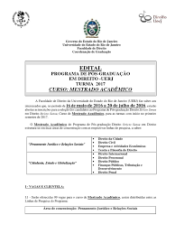Check spelling or type a new query. Edital 2017 Uerj Mestrado Pos Graduacao