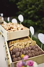 If your buffet or food spread is wide and flat, look for opportunities to go tall. Three Years Ago At Home In Love Rustic Food Display Food Displays Food Display