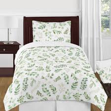 Our duvet covers, available in both natural fiber cotton and soft, premium microfiber, allow you to fall asleep beneath your favorite design. Sweet Jojo Designs Green White Microfiber 4 Piece Comforter Set Wayfair
