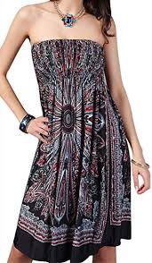 Angerella Boho Vintage Floral Beach Dress Swimwear Cover Ups