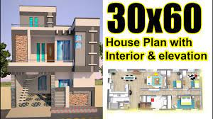 It's always confusing when it comes to house plan while constructing house because you get your house constructed once. 30x60 House Plan With Interior Elevation 8 Marla House Plan Youtube