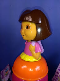DORA THE EXPLORER 3 D TOP water bottle with straw, 3 snack and 2 food  CONTAINERS