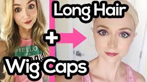 The hair starts to separate and not move naturally. How To Put On A Wig Cap With Long Hair Quickly Youtube