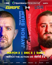 It's time for the Captain's to step up... and after yesterday's press  conference this could get spicy 🍿 Jayson Shaw vs Skyler Woodward is NEXT!  👊 #MosconiCup 🇪🇺🇺🇸