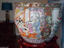 Vintage chinese fish bowl planter. 708 Very Large Antique Chinese Fish Bowl Jardiniere Flower Pot Guangxu C1875 Rosemedallion Auction Ends Sunday Porcelain Decor Antique Porcelain Antiques
