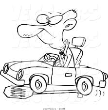 Coloring pages, easy hand crafts, recipes. Vector Of A Cartoon Senior Man Running Over A Stop Sign Coloring Page Outline By Toonaday 23858