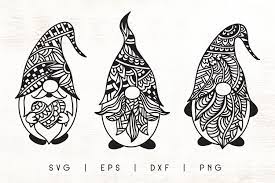 Download Gnome Mandala Zentangle Gnome Svg 985395 Cut Files Design Bundles