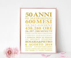 Prezzo entro i 10 euro. Quadretto Anniversario Di Matrimonio 50 Anni Insieme Stampabile Digitale Pdf Oro Idea Regalo In 2021 50th Wedding Anniversary Wedding Aniversary 50th Wedding