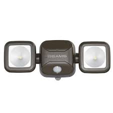 Upgrading or installing new solar powered motion security lights or outdoor solar motion detector lights will that battery will then provide all the power necessary for the led solar motion sensor night time flood lights to work during the hours of darkness. Battery Operated Security Lights Outdoor Lighting The Home Depot