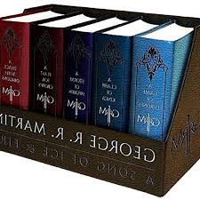 This game of thrones box set bundles together all five books, two of which are split into halves, and is the box set for book devourers. Game Of Thrones Game Of Thrones Book Hardcover Set