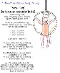 Something A Little Different Today Having A Weird Al Moment Hehe It S A Song Parody I Rewrote The Lyrics Of Sia S S Aerial Hoop Parody Songs Aerial Silks