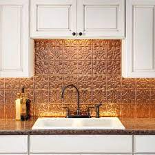 Tin backsplash tiles metal backsplash panels/a> stainless steel backsplash pvc backsplash rolls view all. Fasade Traditional Style 1 Polished Copper 15 Square Foot Backsplash Kit Overstock 10354571