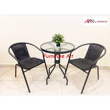 The table top and table top pedestal have been manufactured with a 2.25″ hole in the center to accommodate a standard patio umbrella. Outdoor Furniture Garden Set Garden Chair Table Balcony Chair Table Set Kerusi Meja Santai Coffee Table Chairs Set Shopee Malaysia
