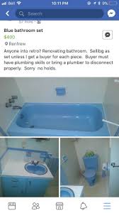 You likely have a cast iron tub. Pay For My Bathroom Remodel By Buying My Old Blue Crap Delusionalcraigslist