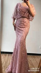 video dubai pink v neck pearls lace evening gowns 2020 di 2020 model baju wanita pakaian pesta model pakaian wanita