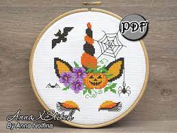 Generally cross stitch is done on weaved fabric which has small, even holes, for your needle and thread to go through. 15 Modern Halloween Cross Stitch Patterns Swoodson Says