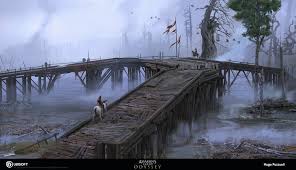 Artstation Wood Bridge Hugo Puzzuoli Fantasy Landscape Fantasy Places Scenery