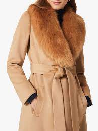 Hobbs Fleur Wool Wrap Coat Camel At John Lewis Partners