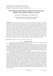 Here is an article from the ftc website where they have brought actions against companies claiming that the devices repel insects and rodents. Pdf Development And Preliminary Testing Of An Electronic Pest Repeller With Automatic Frequency Variation