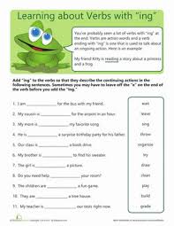 Verbs With Ing Verb Worksheets 2nd Grade Worksheets Teaching Verbs