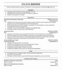 assurance experienced associate resume
