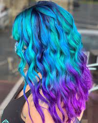 23 Incredible Examples Of Blue And Purple Hair In 2021 Galaxy Hair Color Blue Purple Hair Hair Styles