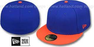 New Era 2t 59fifty Blank Royal Orange Fitted Hat On Hatland Com Fitted Hats Hats New Era Fitted