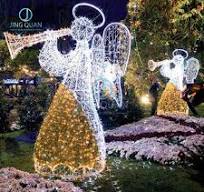 Christmas Parties Decoration LED Angels Motif Light Luxury Lighting 3D Decoration Factory Supply