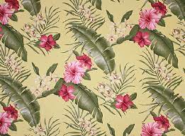 Hawaiian floral antique pattern bark cloth. Hamakua Maize From Barkcloth Hawaii Fabric Shop Shown Here Is A Tropical Hawaiian Bark Cloth Upholstery Fabric Wi Hawaiian Fabric Barkcloth Vintage Hawaiian